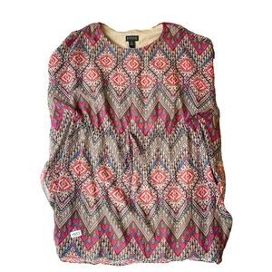 En Focus Studio Women’s Short Sleeve Knee Length Dress size M (10), Graphic Pink